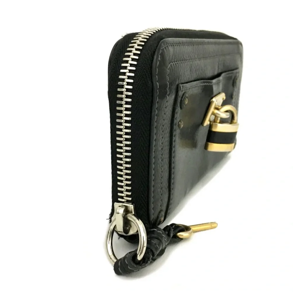 Authentic Chloe Paddington Black Leather Long Wallet - Picture 2 of 8